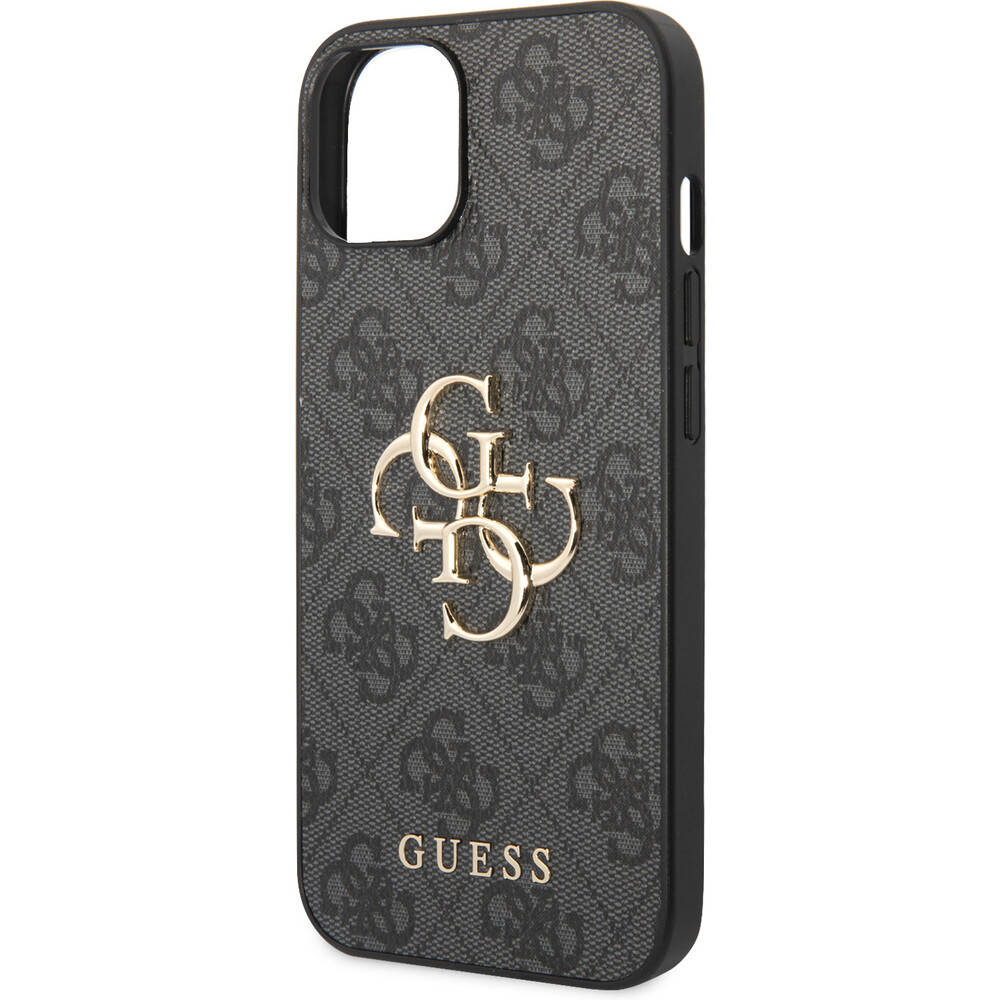 Guess-PU-4G-Metal-Logo-kryt-iPhone-15-sedy