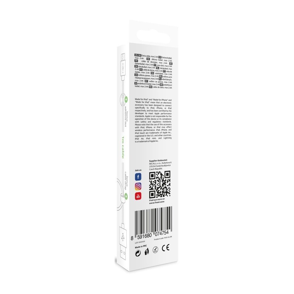 FIXED-Rapid-Charge-USB-A-USB-C-napajeci-kabel-1m-cerny