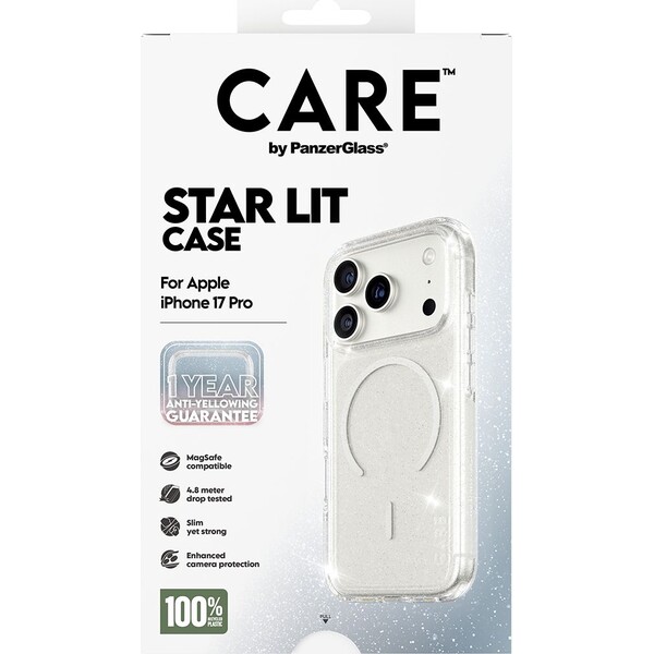 PanzerGlass-CARE-Star-Lit-kryt-s-MagSafe-Apple-iPhone-17-Pro-trpytivy-bily