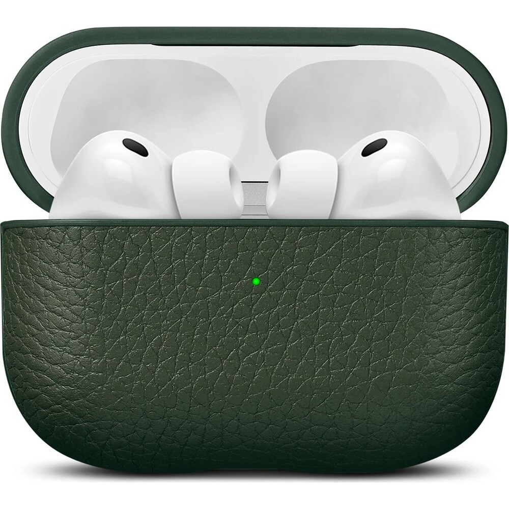 Woolnut-Leather-kozene-pouzdro-pro-AirPods-Pro-3-generace-tmave-zelene