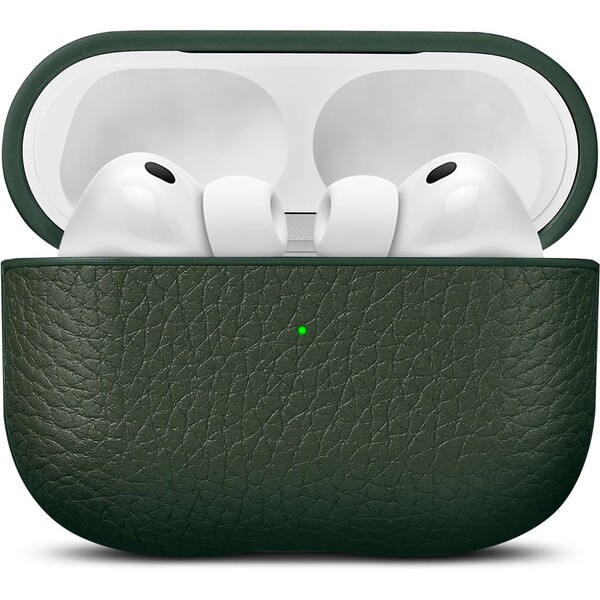 Woolnut-Leather-kozene-pouzdro-pro-AirPods-Pro-3-generace-tmave-zelene