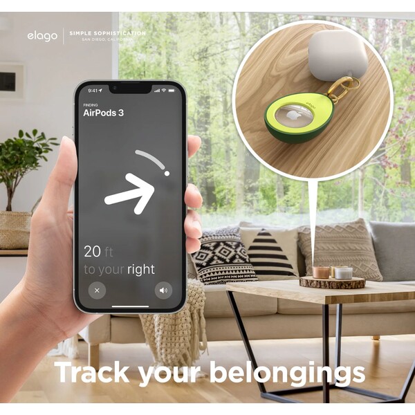 ELAGO-Avocado-pouzdro-pro-Apple-AirTag-zelene