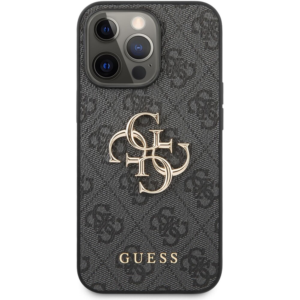 Guess-PU-4G-Metal-Logo-Case-iPhone-13-Pro-sedy