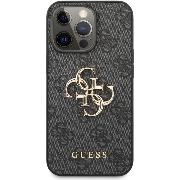 Guess-PU-4G-Metal-Logo-Case-iPhone-13-Pro-sedy