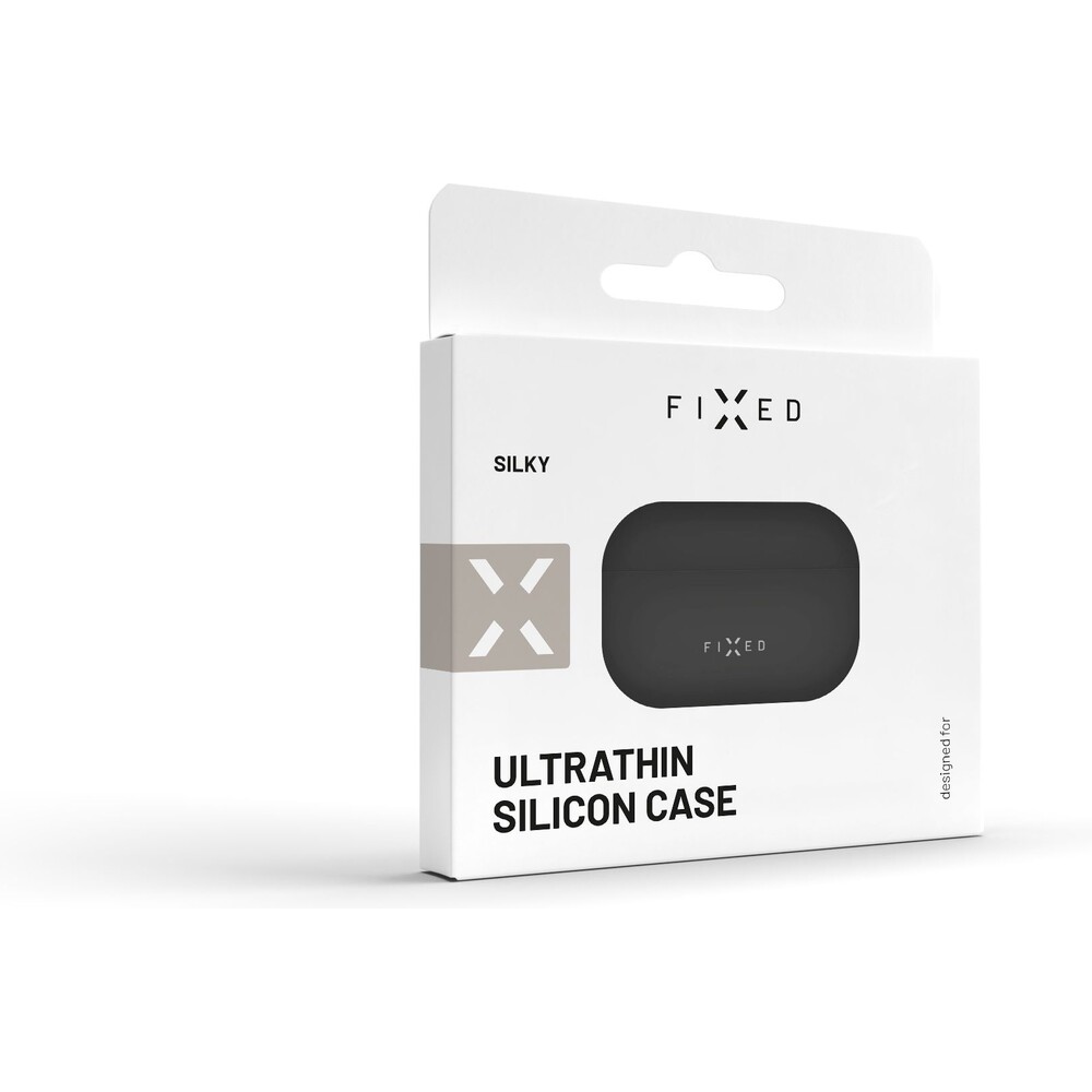 FIXED-Silky-silikonove-pouzdro-pro-Apple-AirPods-Pro-Pro-2-cerne