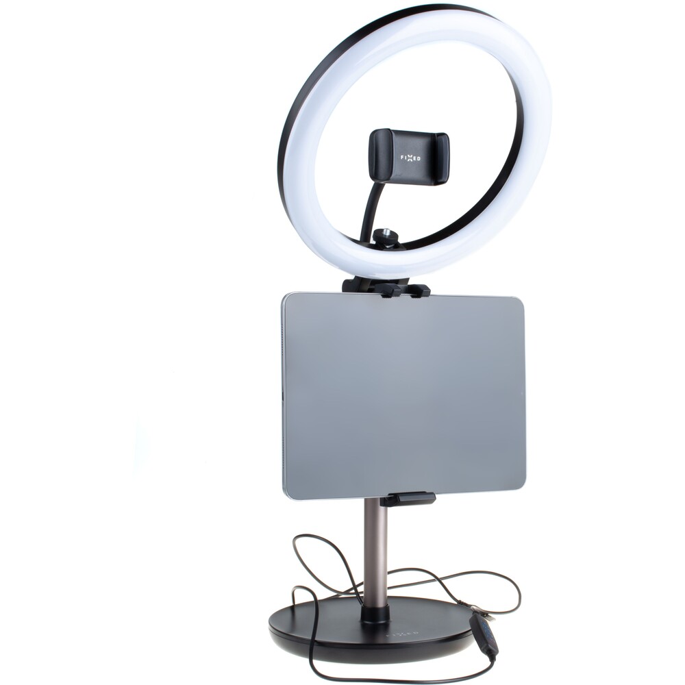 FIXED-LEDRing-stativ-s-kruhovym-LED-svitidlem-a-1-4-sroubem-cerny
