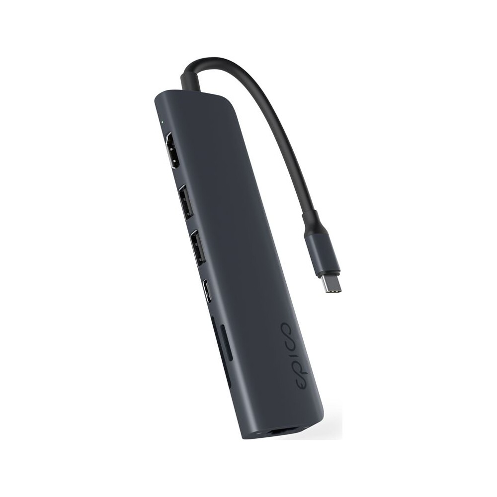 Epico-7v1-hlinikovy-hub-8K-s-USB-C-temne-inkoustovy