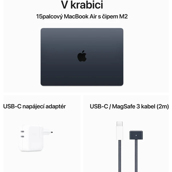 Apple MacBook Air 15,3" (2023) / M2 / 8GB / 512GB / temně inkoustový - Notebooky - Obrázek D17P100501