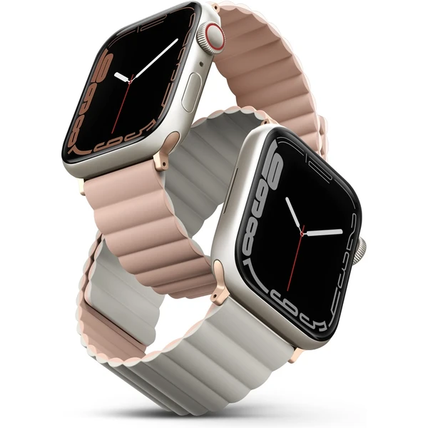 UNIQ Revix oboustranný řemínek pro Apple Watch 42/41/40/38mm Blush (růžový/béžový) - Řemínky - Hlavní obrázek