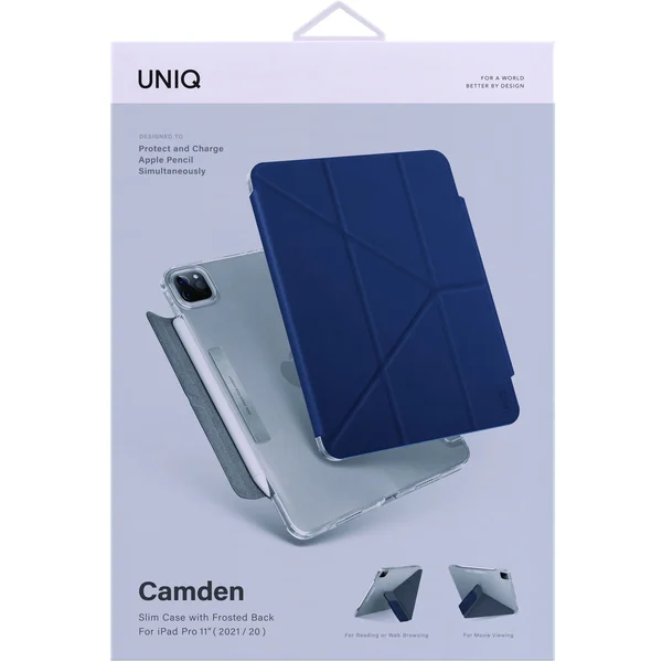 UNIQ Camden Antimikrobiální pouzdro iPad Pro 11" (20/21/22) modré - Pouzdra - Obrázek D646100501