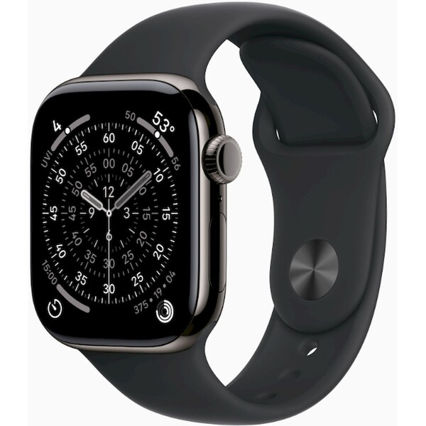 Apple-Watch-Series-11-Cellular-42mm-Bridlicove-sedy-titan-s-cernym-sportovnim-reminkem-S-M