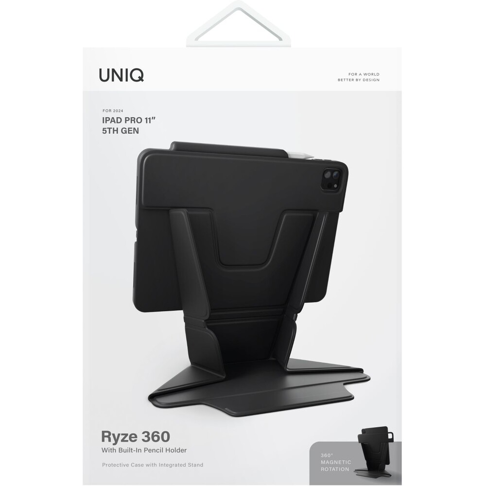 UNIQ-Ryze-360-pouzdro-se-stojankem-iPad-Pro-11-2025-cerne