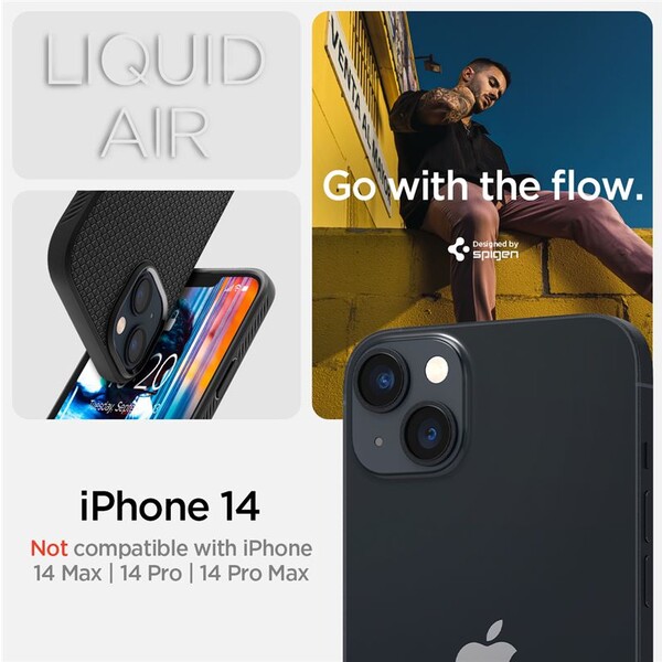 Spigen-Liquid-Air-kryt-iPhone-14-cerny
