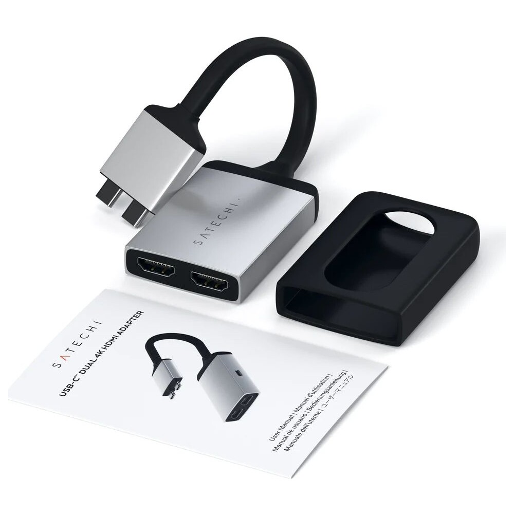 Satechi-Dual-HDMI-Adapter-stribrny