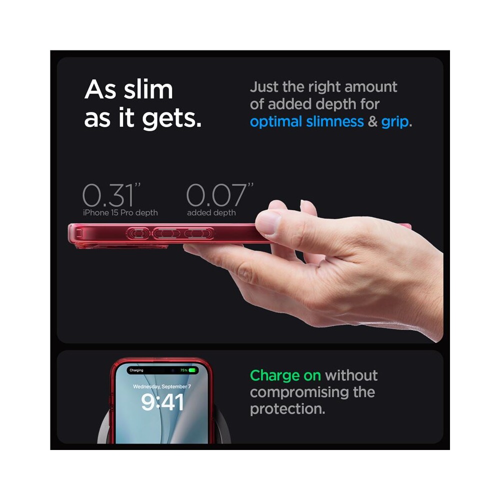 Spigen-Ultra-Hybrid-MagFit-kryt-iPhone-15-Pro-cerveny