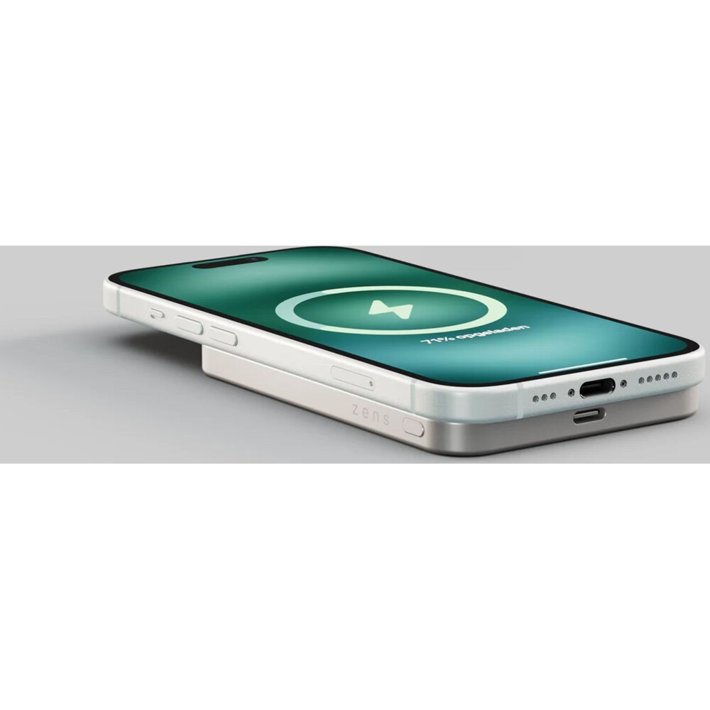 ZENS-Pro-1-MagSafe-Qi2-slim-powerbanka-5000-mAh-15-W-USB-C-bila