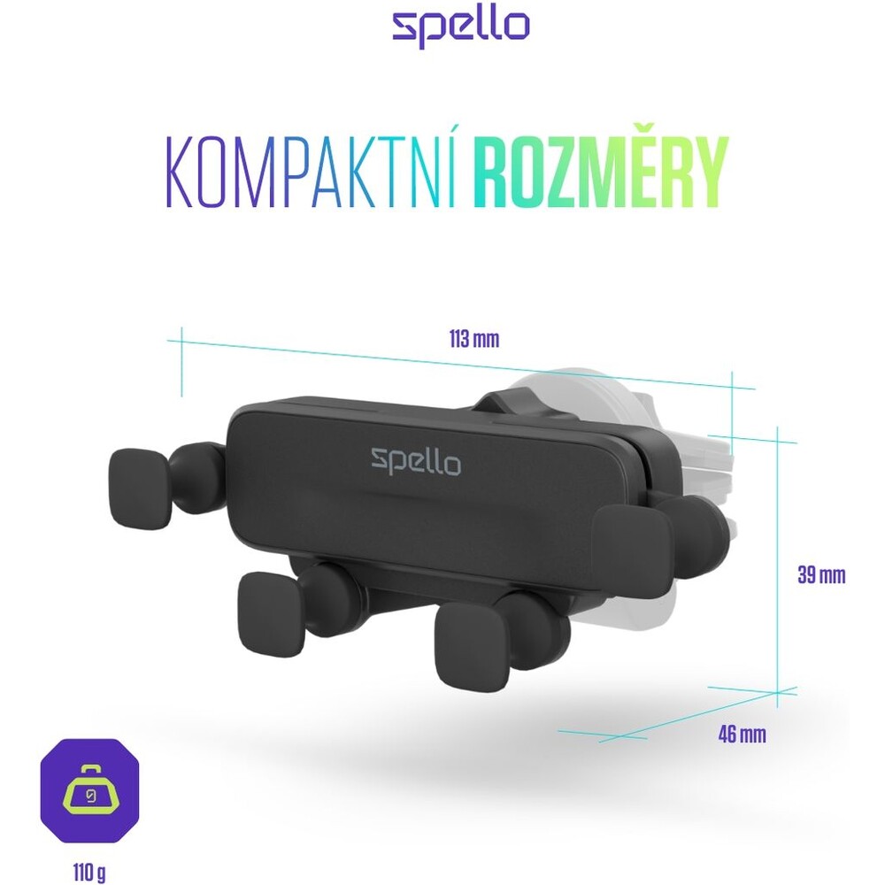 Spello-Spider-drzak-do-auta-cerny