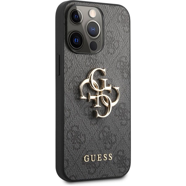 Guess-PU-4G-Metal-Logo-Case-iPhone-13-Pro-sedy