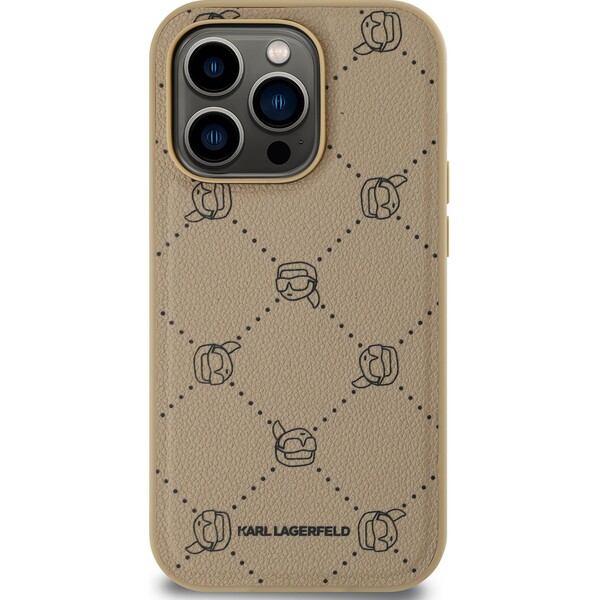 Karl-Lagerfeld-PU-Karl-Heads-Pattern-Magsafe-zadni-kryt-iPhone-14-Pro-Max-bezovy