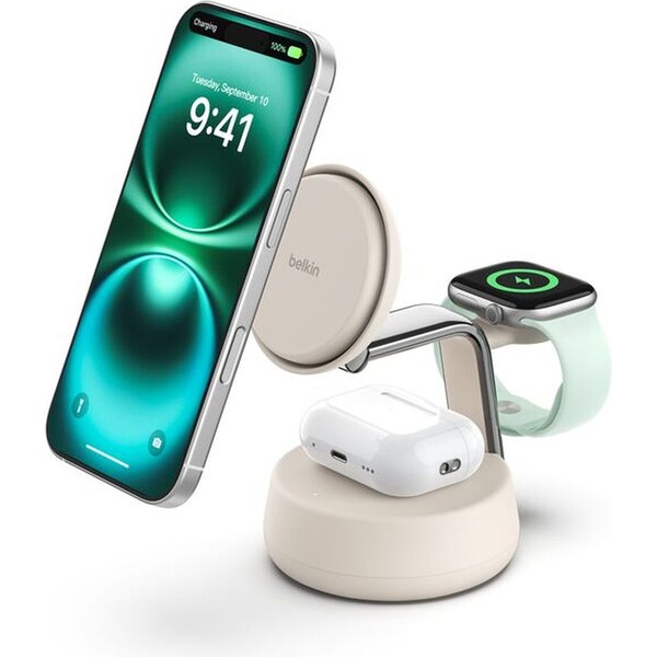 Belkin-UltraCharge-PRO-Qi2-25W-3v1-MagSafe-nabijecka-pro-iPhone-Apple-Watch-AirPods-pisecna