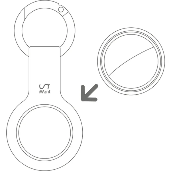 iWant AirTag silikonová klíčenka bílá + fólie - Pouzdra - Obrázek E6JW000501