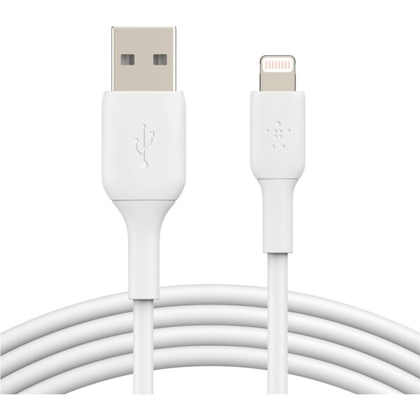 Belkin-BOOST-Charge-Lightning-USB-A-napajeci-kabel-2m-bily