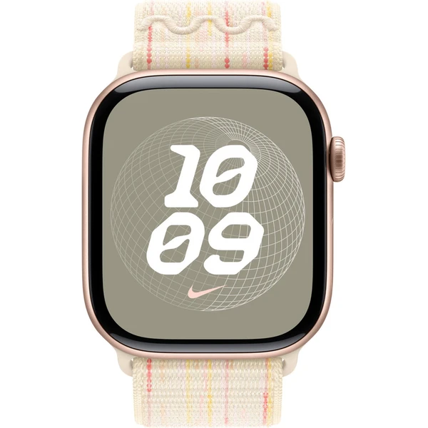 Apple Watch 49/46/45/44mm hvězdně bílý/růžový provlékací sportovní řemínek Nike - Řemínky - Obrázek EBR7000K01