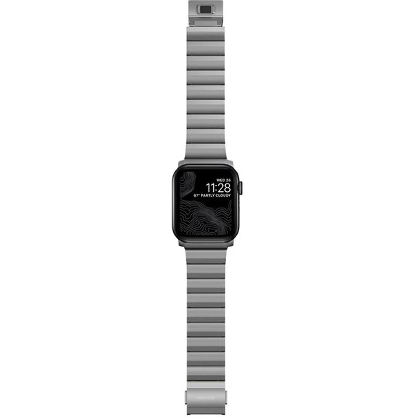 Nomad Titanium Band řemínek Apple Watch 49/45/44/42 mm stříbrný  - Řemínky - Obrázek ECPGF00101