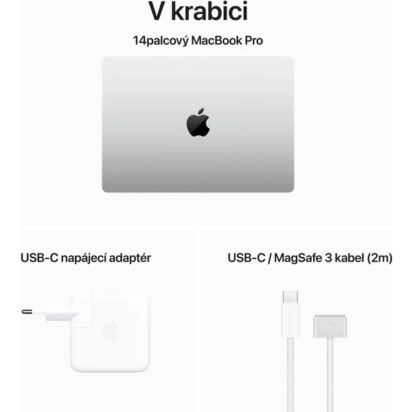 Apple MacBook Pro 14" / M3 / 8GB / 1TB / SK KLV / stříbrný - Notebooky - Obrázek ECX2000O01