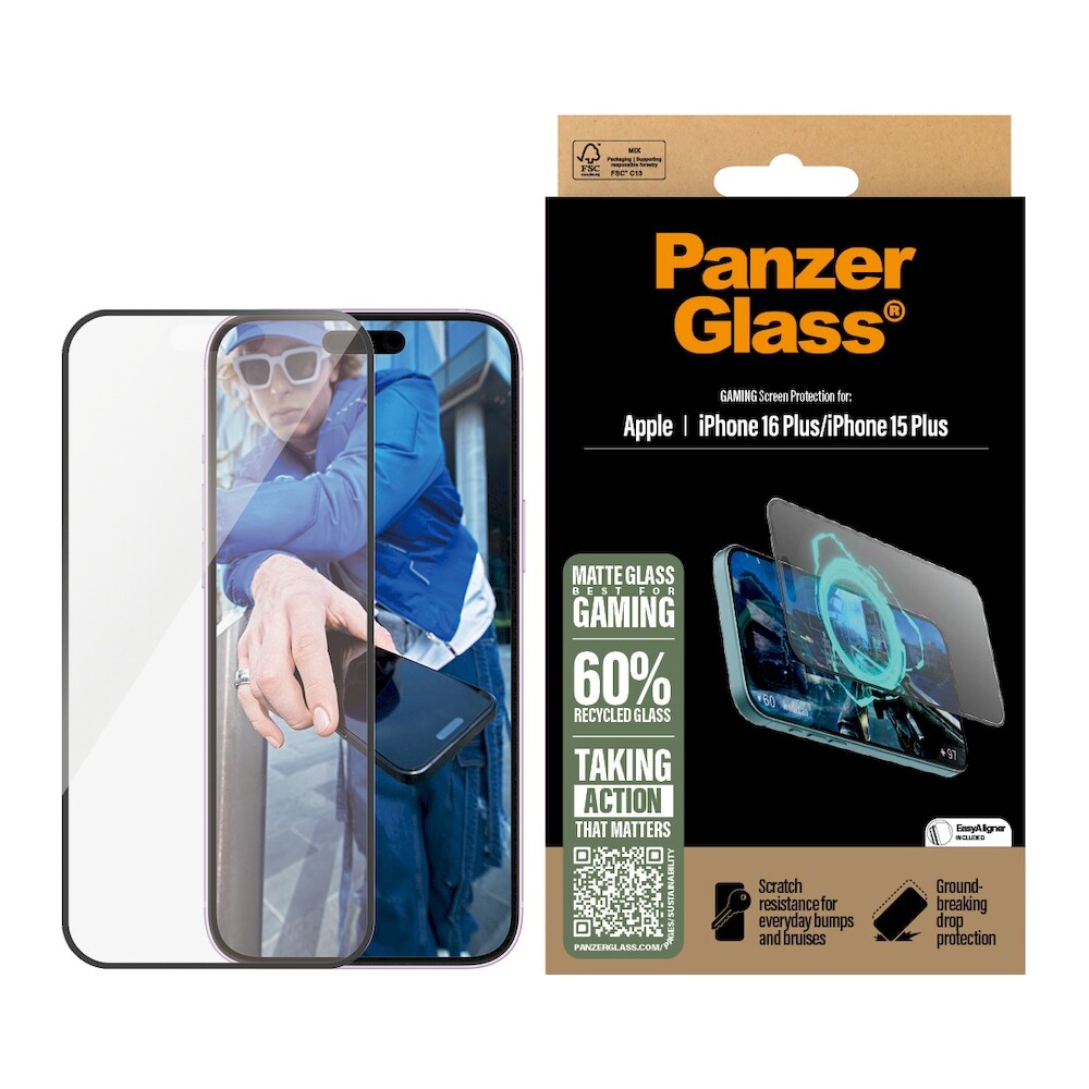 PanzerGlass-Gaming-sklo-pro-hrace-Apple-iPhone-16-Plus-15-Plus