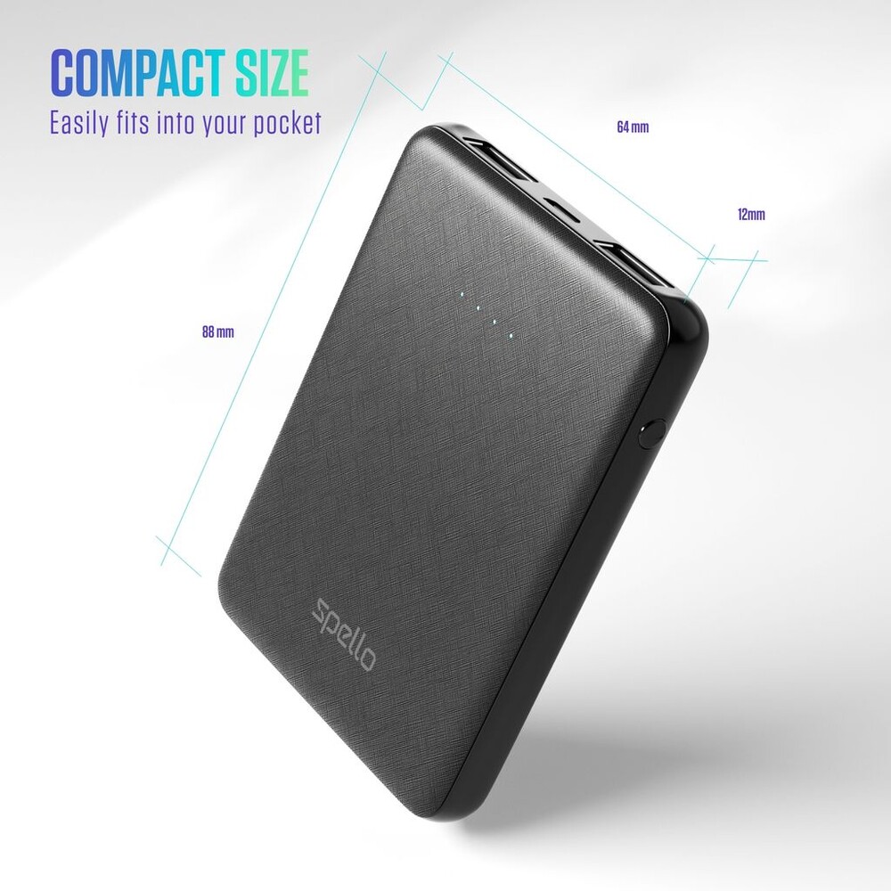 Spello-Pocket-powerbanka-10W-5000mAh-cerna