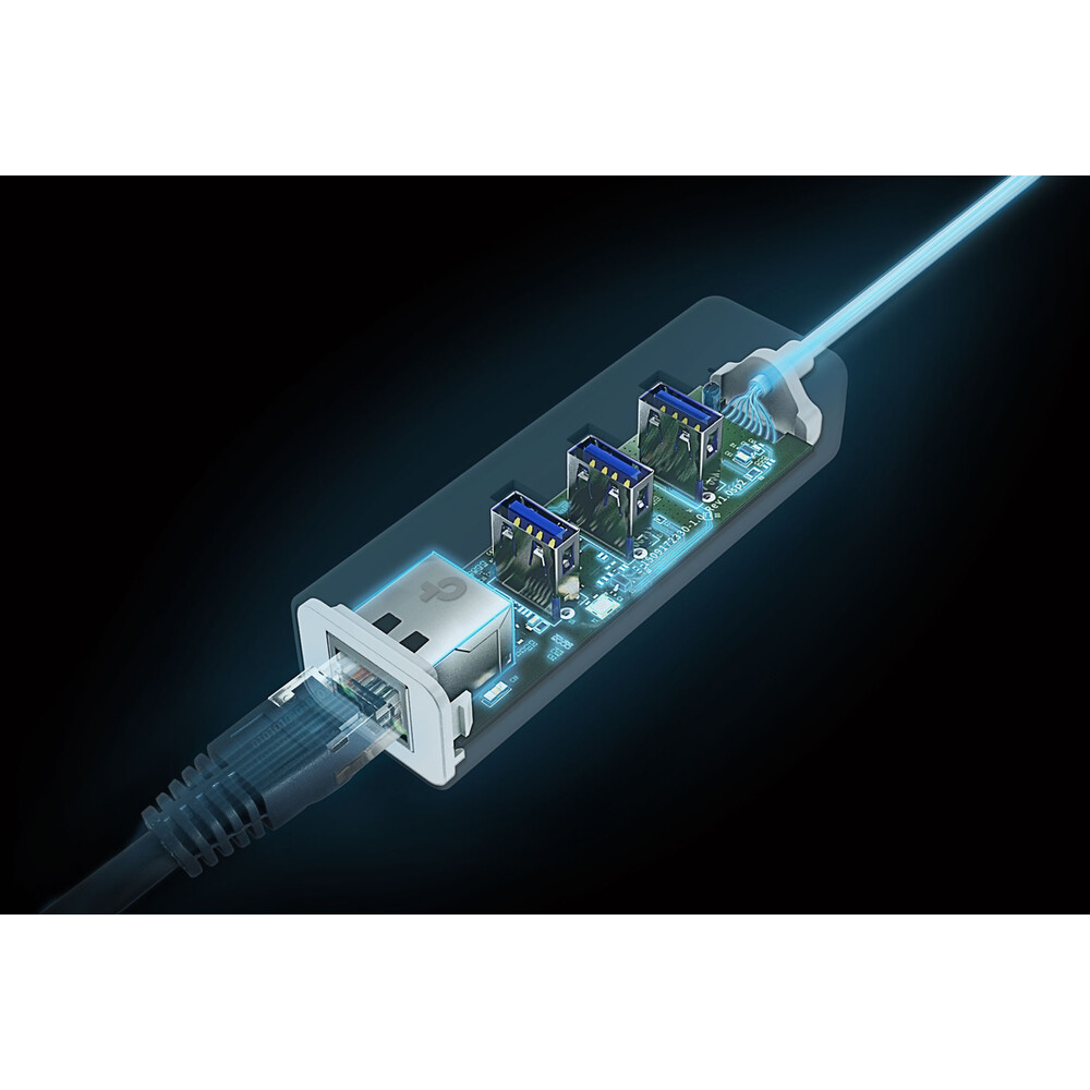 TP-Link-UE330-USB-3-0-HUB-adapter-USB-3-0-na-Ethernet-bily