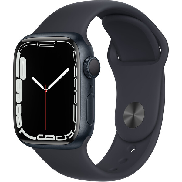 Apple Watch Series 7 41mm inkoustový hliník s inkoustovým sportovním  řemínkem