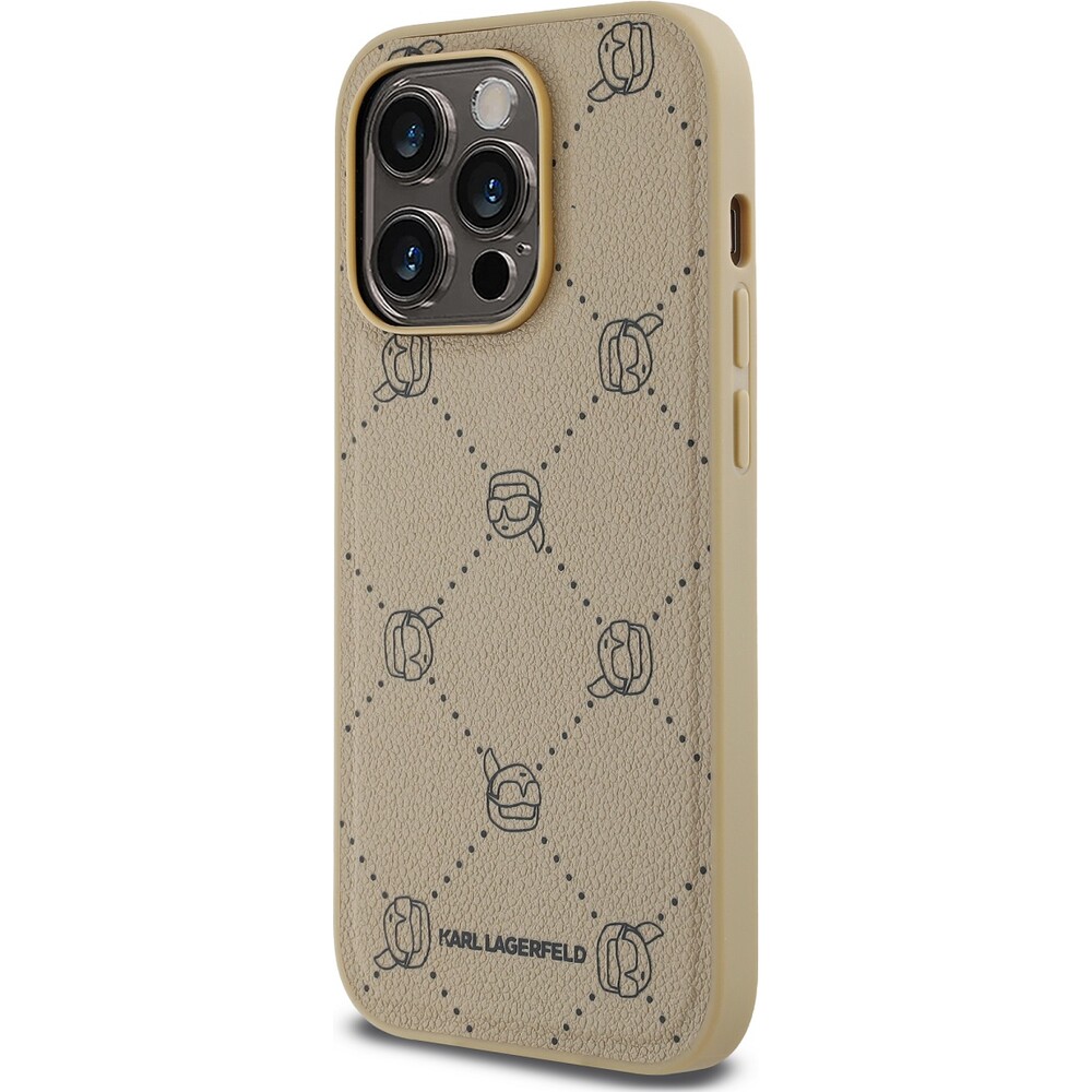 Karl-Lagerfeld-PU-Karl-Heads-Pattern-Magsafe-zadni-kryt-iPhone-14-Pro-Max-bezovy