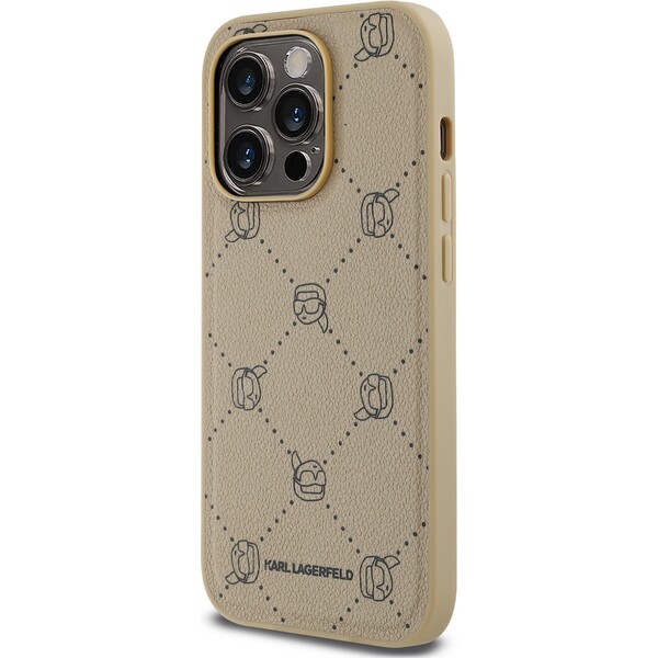 Karl-Lagerfeld-PU-Karl-Heads-Pattern-Magsafe-zadni-kryt-iPhone-14-Pro-Max-bezovy