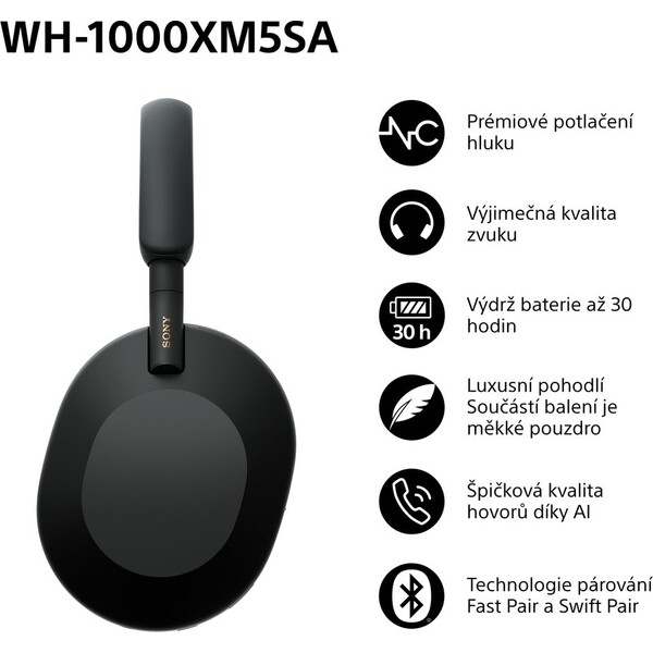 Sony-WH-1000XM5-bezdratova-sluchatka-Soft-Case-cerna