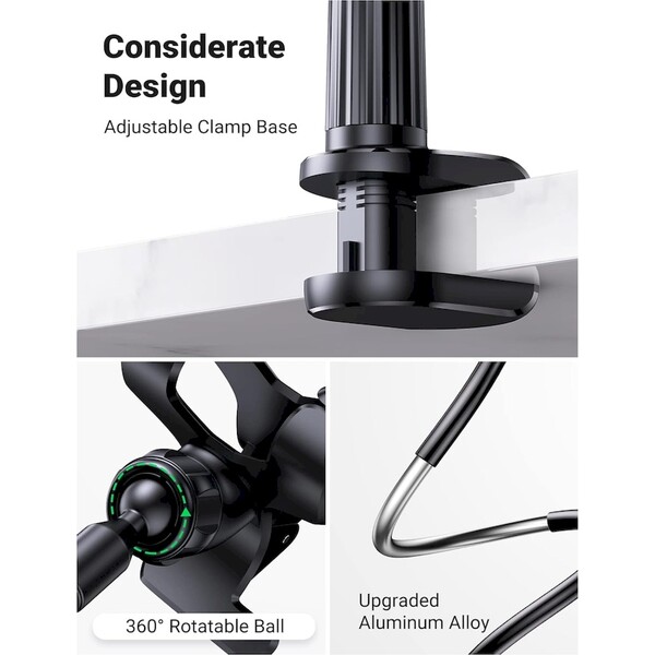 UGREEN-Flexible-Long-Arm-univerzalni-drzak-s-dlouhym-ramenem-cerny