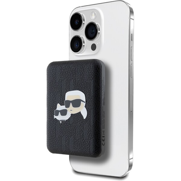 Karl-Lagerfeld-Embossed-K-CH-Heads-MagSafe-Powerbanka-5000mAh-cerna