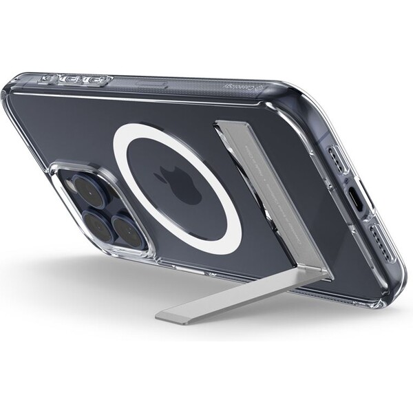 Spigen-Caseology-Capella-kryt-se-stojankem-s-MagFit-iPhone-15-Pro-ciry-bily