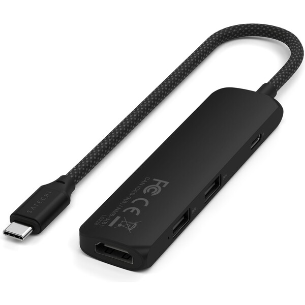 Satechi-4v1-USB-C-Slim-viceportovy-adapter-4K-cerny
