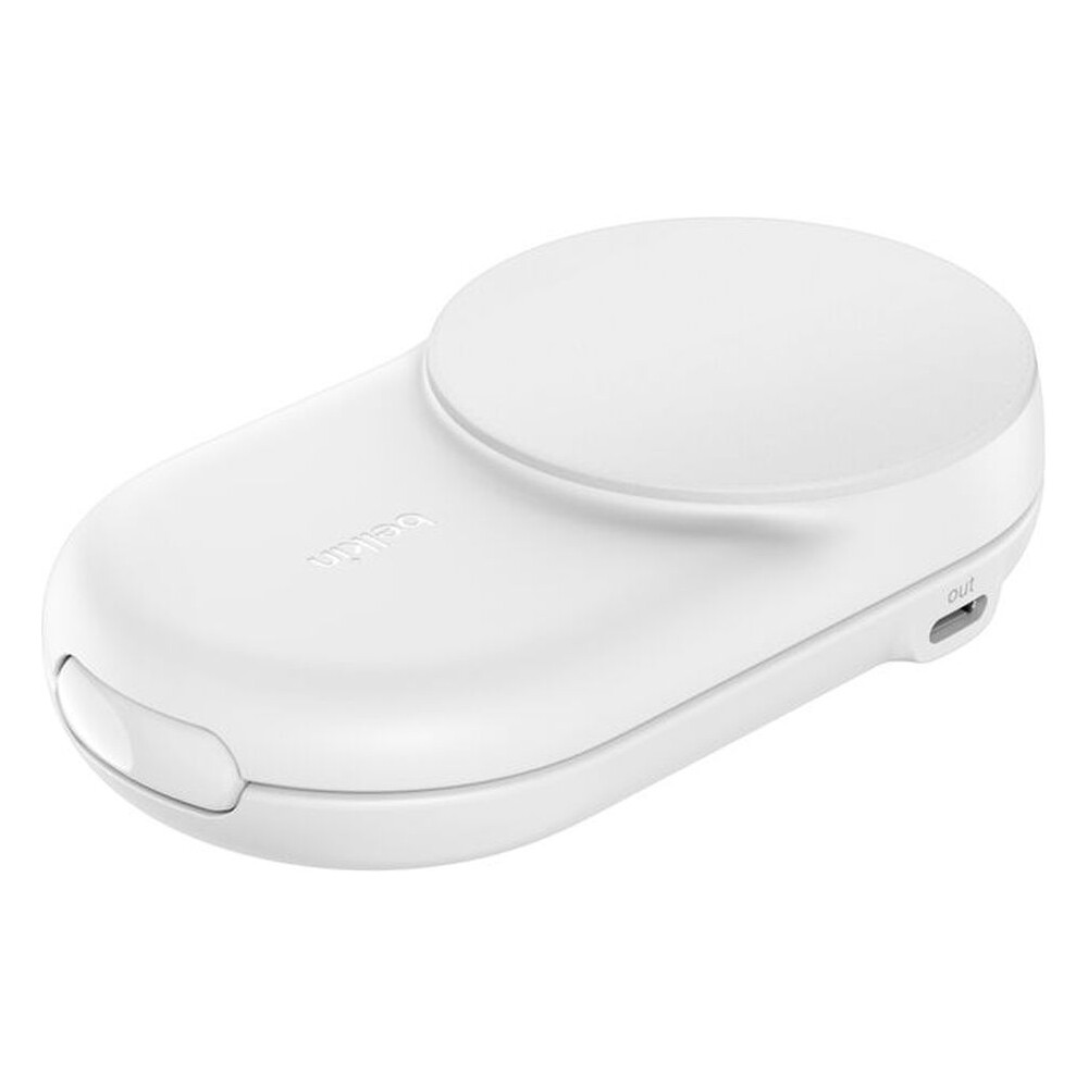 Belkin-UltraCharge-Qi2-25W-2v1-MagSafe-nabijecka-pro-iPhone-AirPods-s-USB-C-bila