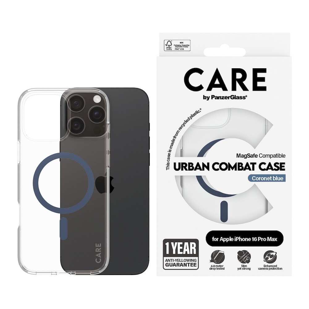 PanzerGlass-CARE-kryt-Apple-iPhone-16-Pro-Max-MagSafe-Urban-Combat-ciry-modry