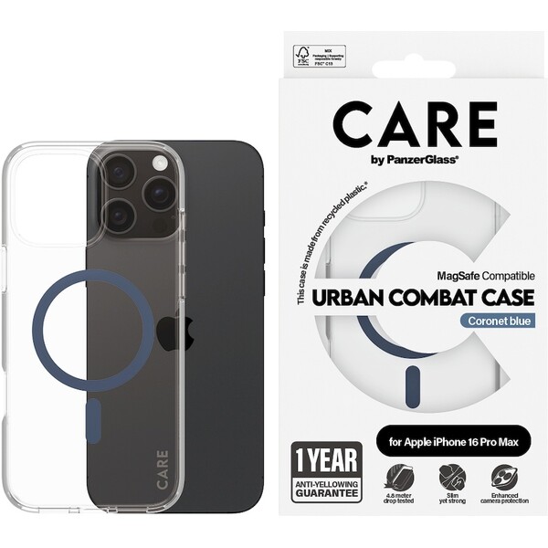 PanzerGlass-CARE-kryt-Apple-iPhone-16-Pro-Max-MagSafe-Urban-Combat-ciry-modry