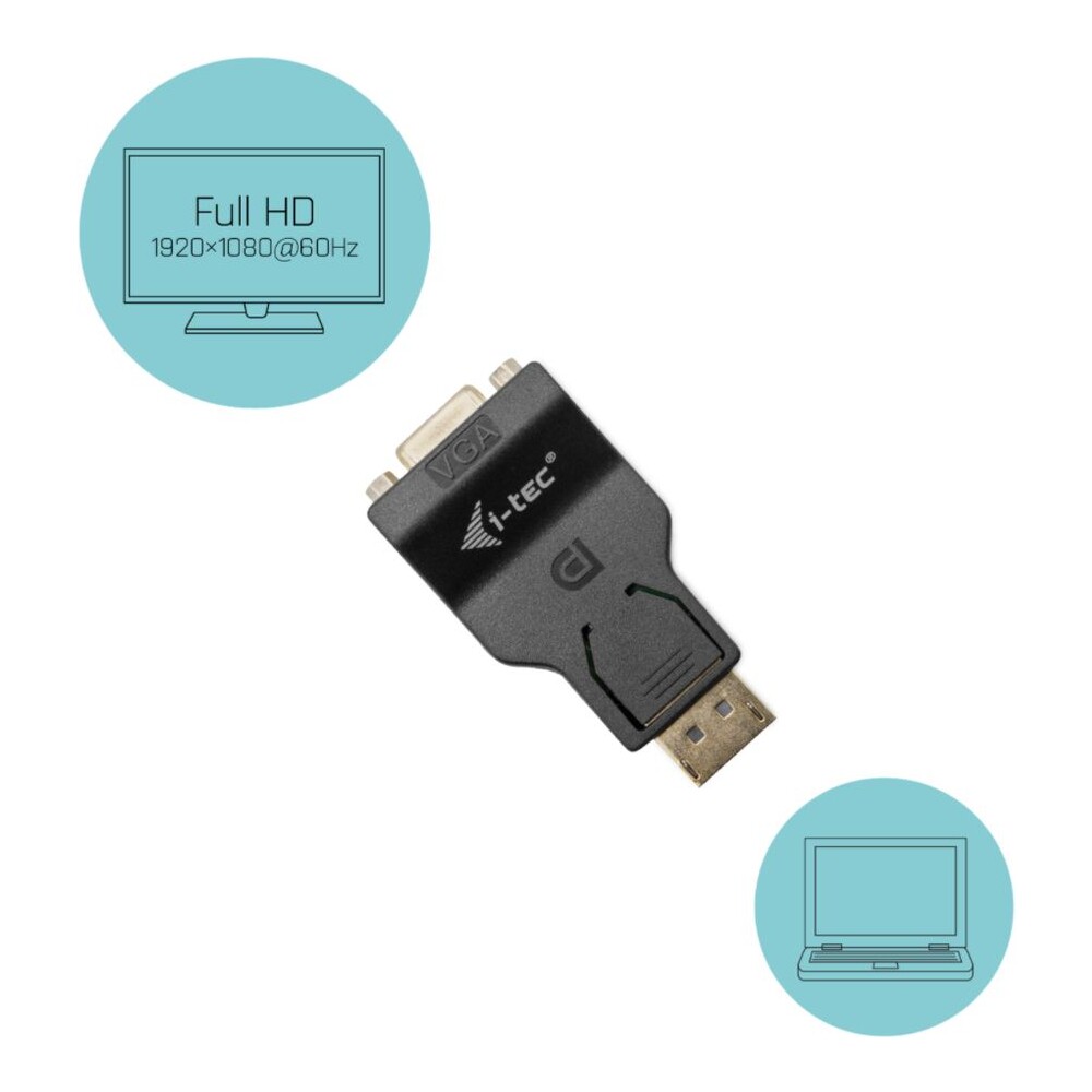 i-tec-DisplayPort-VGA-redukce-cerna