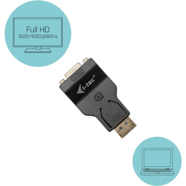 i-tec-DisplayPort-VGA-redukce-cerna