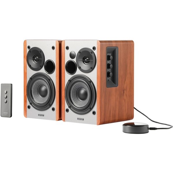 EDIFIER-R1280T-regalove-reproduktory-a-WiiM-Mini-Smart-Wi-Fi-Audio-Streamer