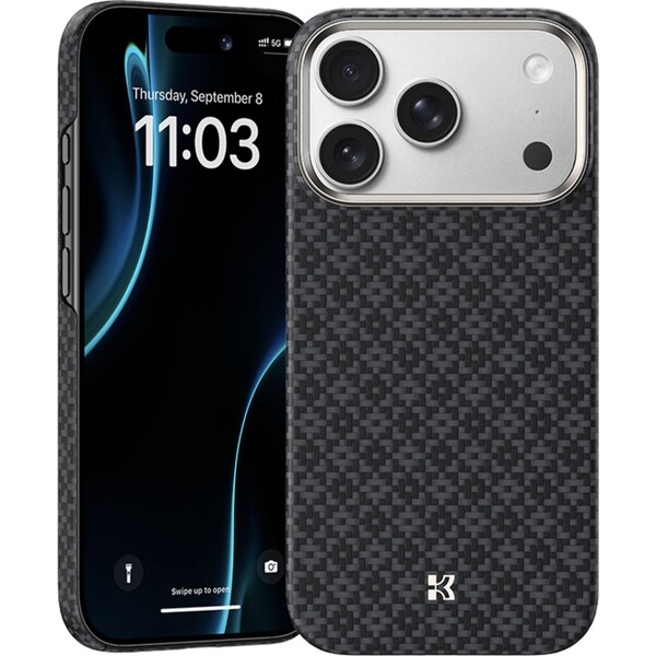 Benks-ArmorGrid-ArmorAir-Kevlar-MagSafe-kryt-iPhone-17-Pro-Obsidian-Black