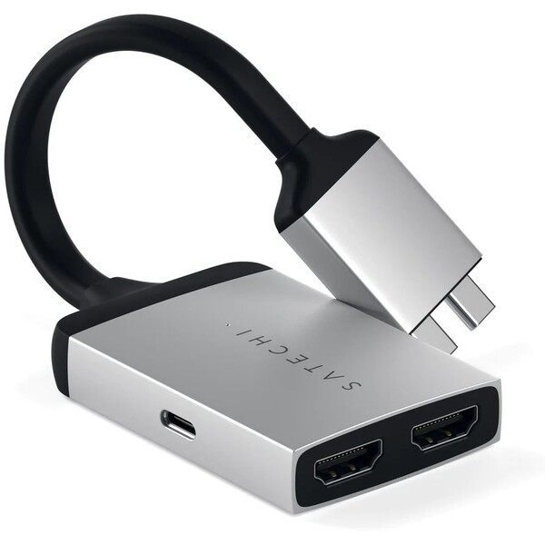 Satechi-Dual-HDMI-Adapter-stribrny