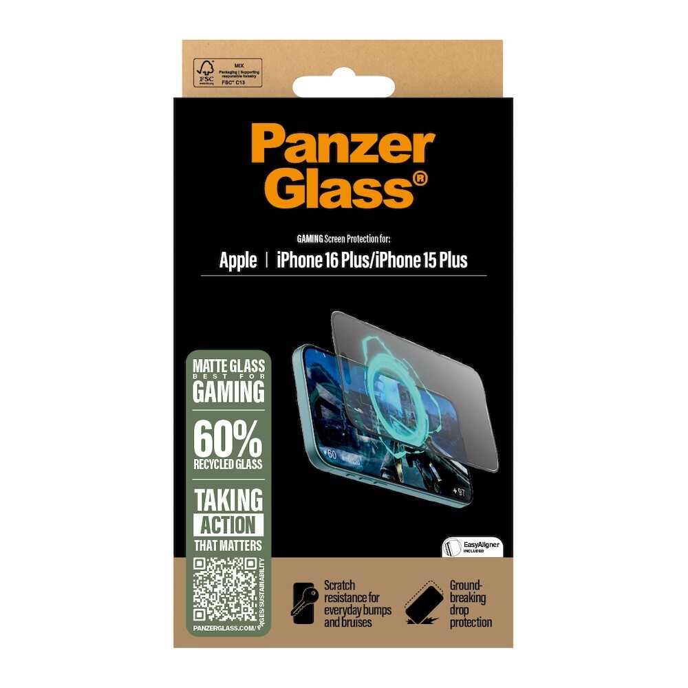 PanzerGlass-Gaming-sklo-pro-hrace-Apple-iPhone-16-Plus-15-Plus