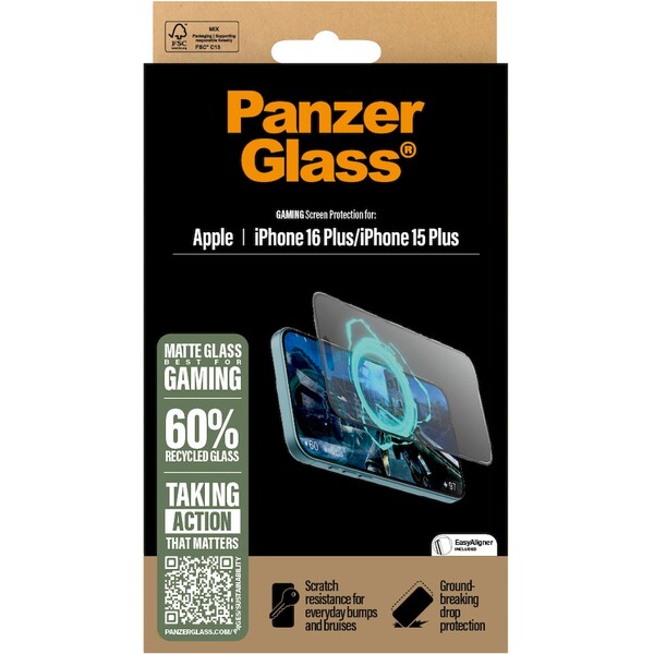 PanzerGlass-Gaming-sklo-pro-hrace-Apple-iPhone-16-Plus-15-Plus